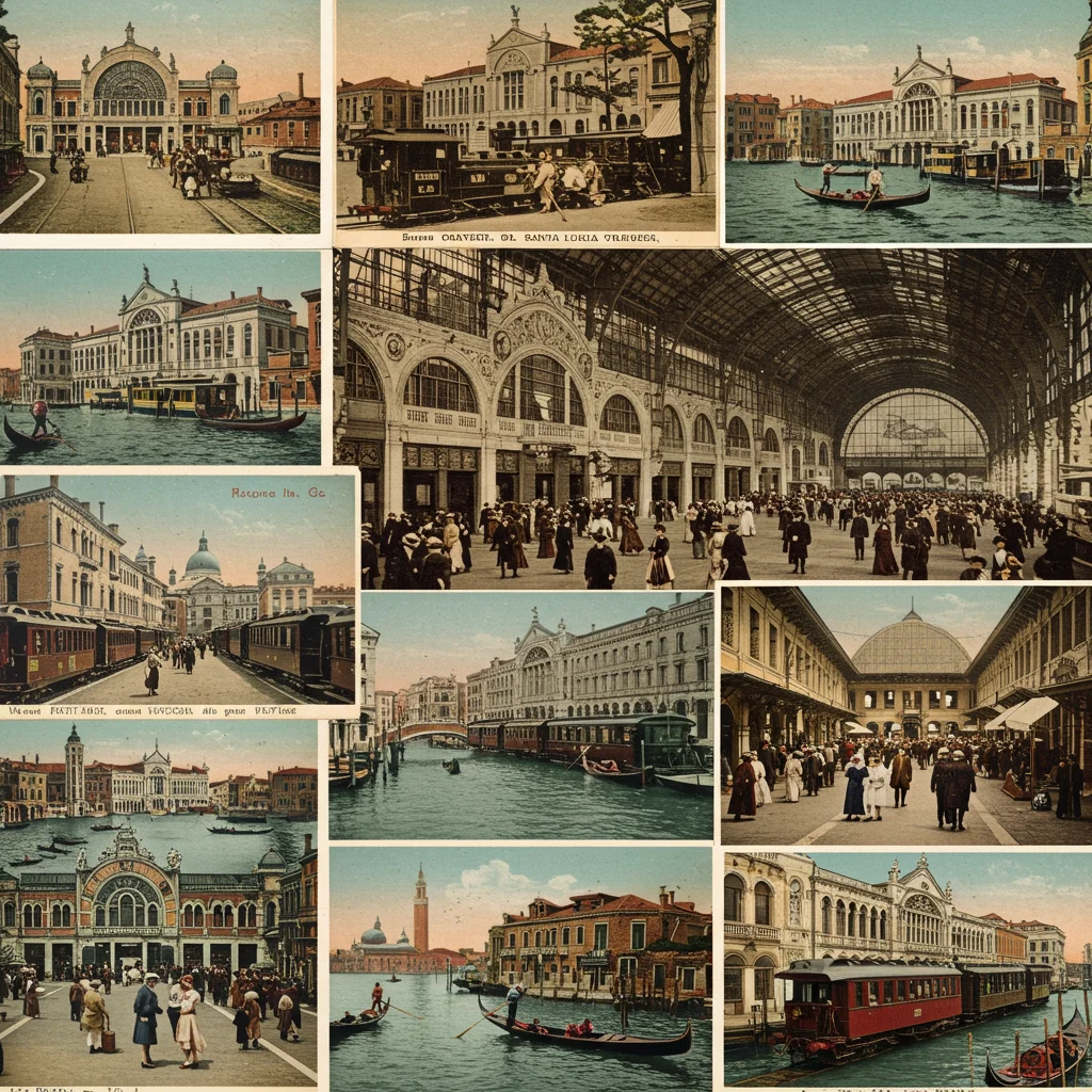 Collezionismo di Cartoline della Stazione Venezia Santa Lucia